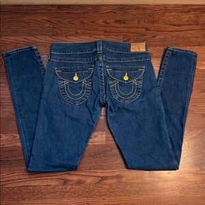 Blue Denim Jeans with Embroidered Pockets